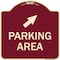 Signmission Parking Area W/ Upper Right Arrow Heavy-Gauge Aluminum Architectural Sign, 18" x 18", BU-1818-23463 A-DES-BU-1818-23463 - alternate 1
